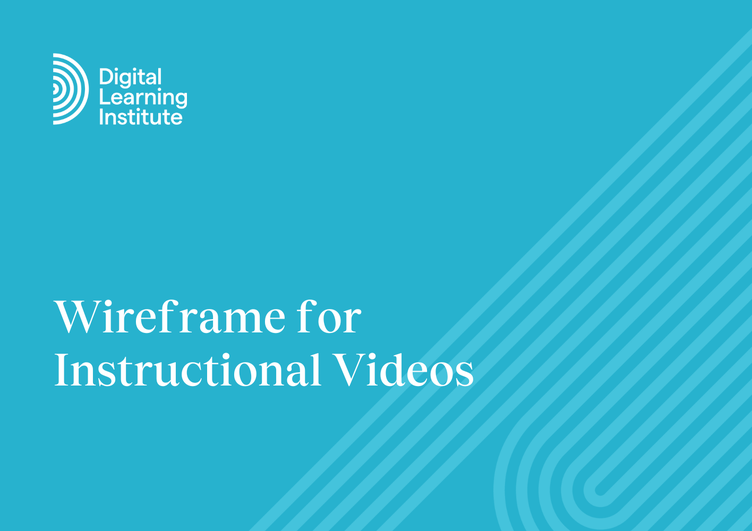 Wireframe for Instructional Videos